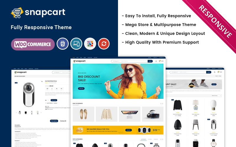 Snapcart -超级商店响应WooCommerce主题
