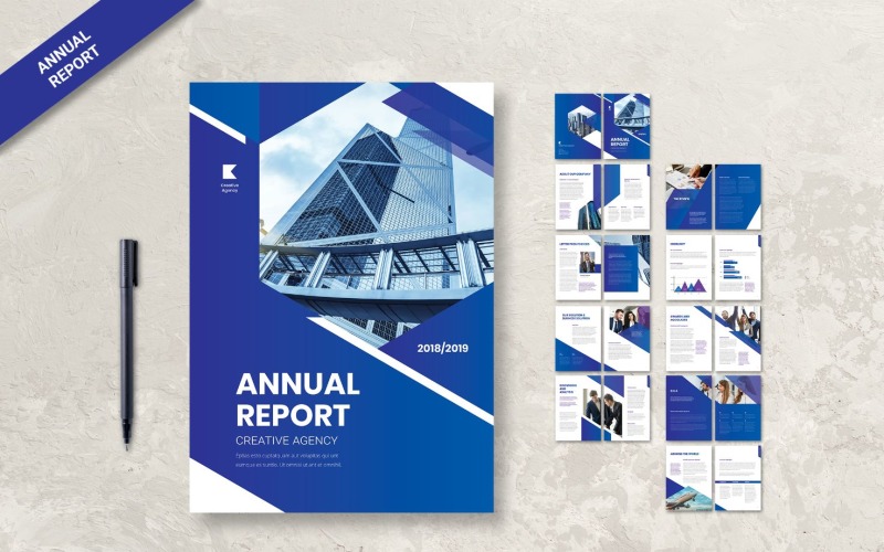 AR8年度报告公司表现-企业形象模板