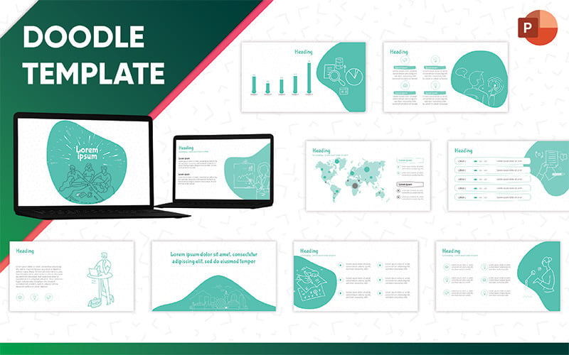 Modèle PowerPoint de doodle