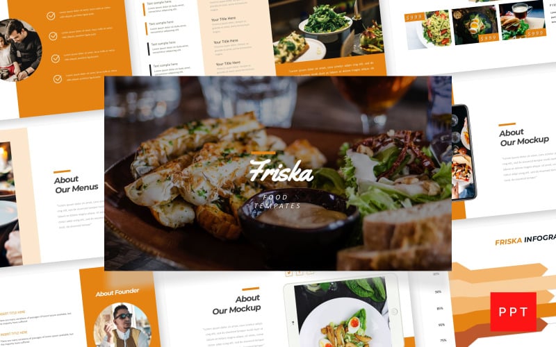 Friska - Essen & Restaurant PowerPoint-Vorlage