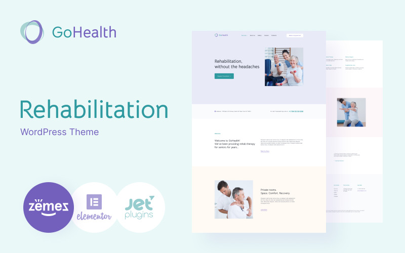 GoHealth - Šablona webových stránek pro rehabilitaci WordPress