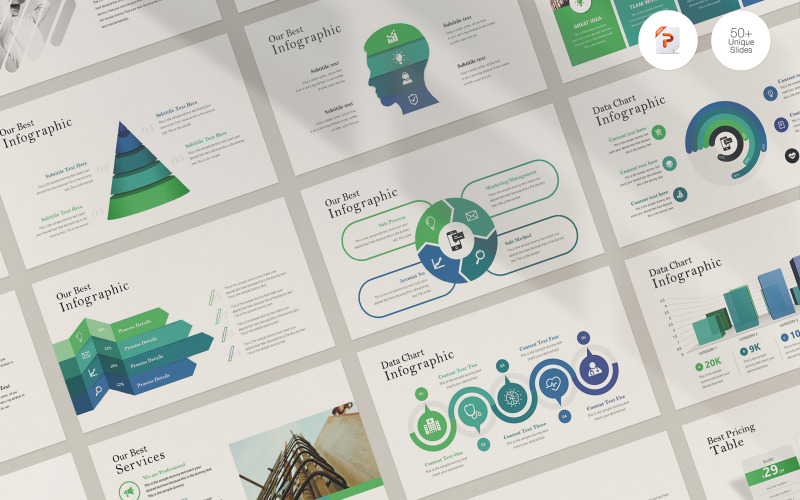 Modèle PowerPoint de système d'infographie