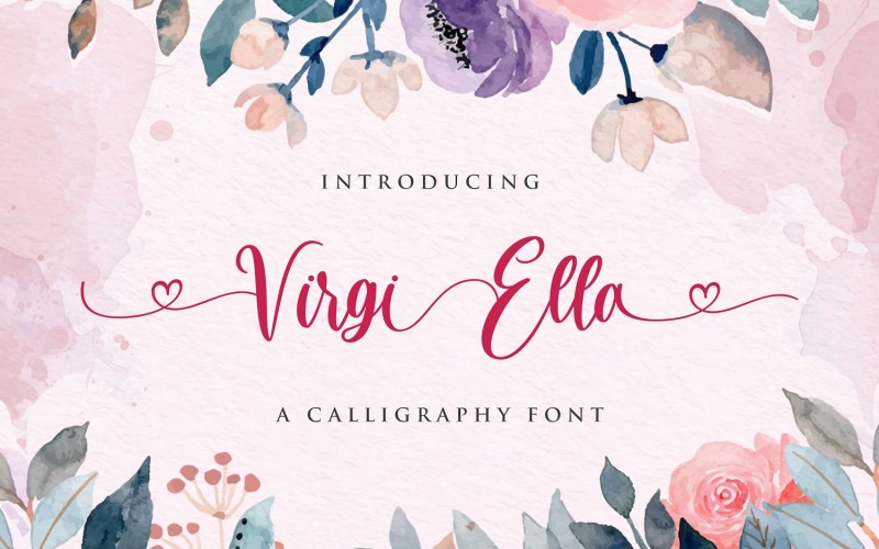 Virgi Ella是一种可爱的书法字体