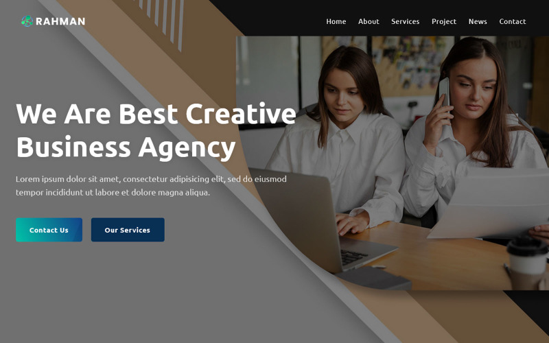 Rahman - Digital Agency Landing Page Mall