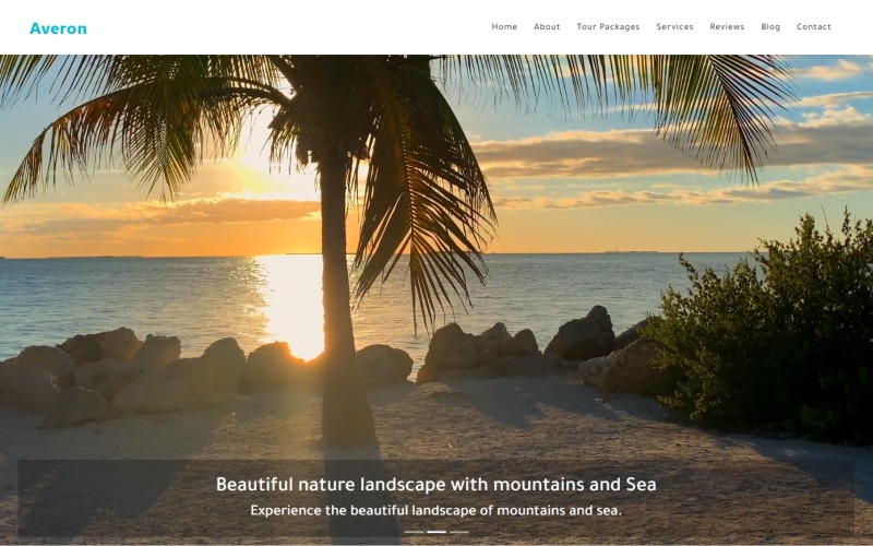 Averon - Modello di pagina di destinazione HTML5 reattivo per tour e viaggi