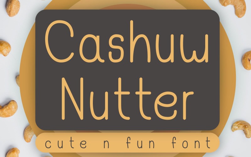 Cashuw Nutter-lettertype - Handgetekend lettertype