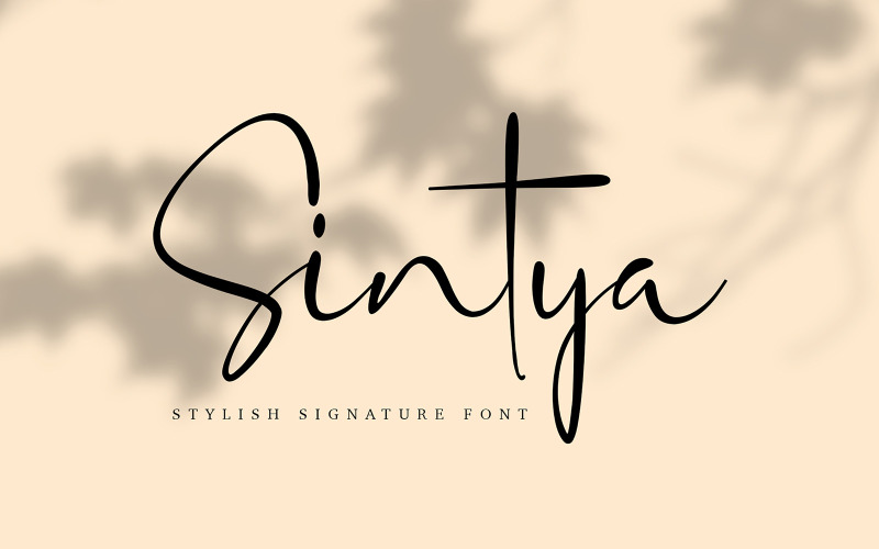 Sintya stilvolle Unterschrift Schriftart