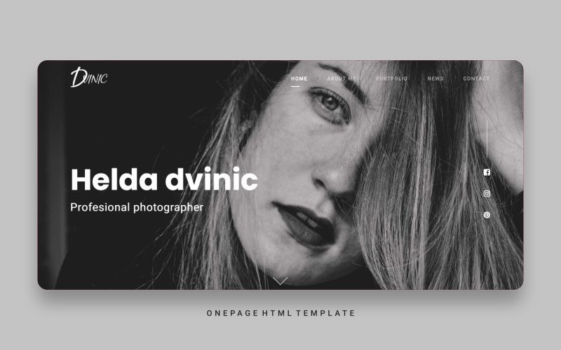 Dvinic - Modello di pagina di destinazione del portfolio HTML multiuso