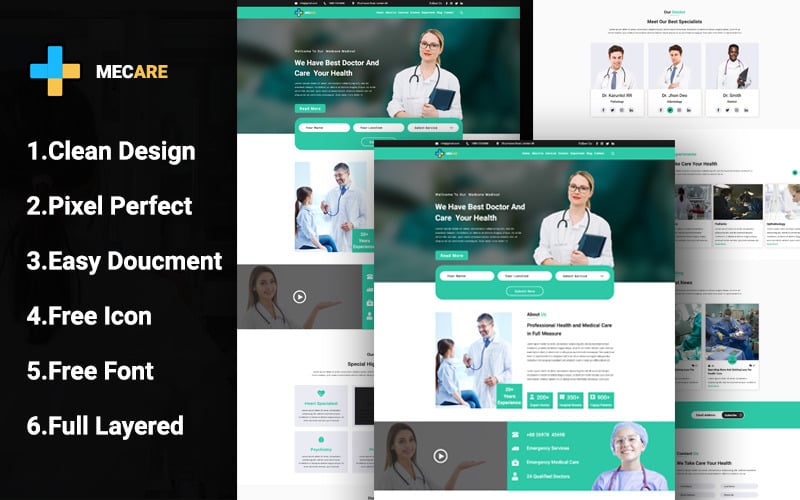 Mecare Medical PSD-sjabloon