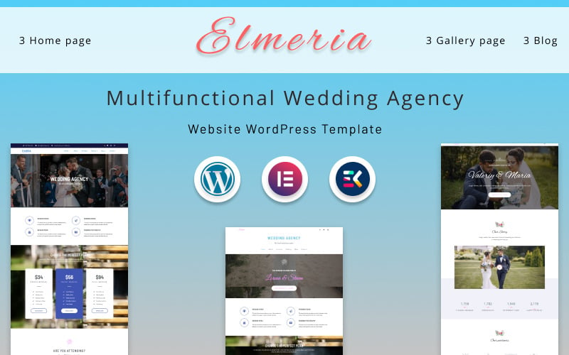 Elmeria |婚礼机构网站的多功能WordPress主题