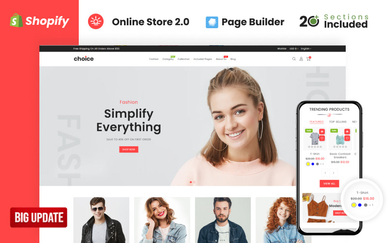 Choice Divatüzlet Shopify téma