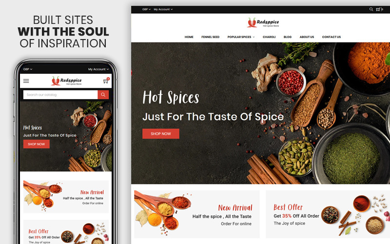 Redspice - Il tema Shopify reattivo di Hot Spice