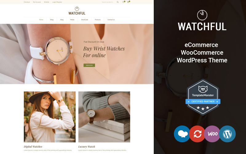 Watchful - Tema WooCommerce de la tienda de relojes