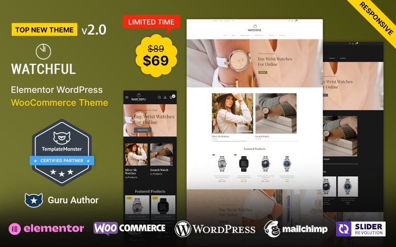 Watchful – WooCommerce-Theme für Uhrengeschäft und Schmuck