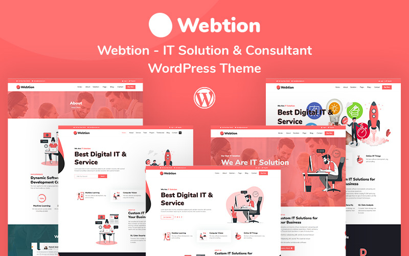 Webtion - Šablona WordPress reagující na IT řešení a konzultanty