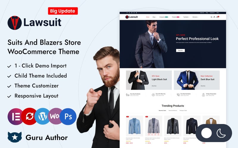 Lawsuit - Suits & Blazers Store Elementor WooCommerce Responsive Theme