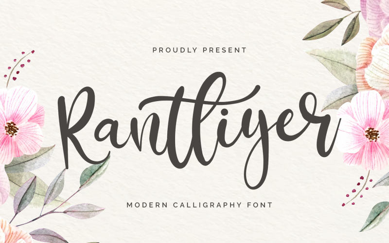 Rantliyer - Police de calligraphie moderne