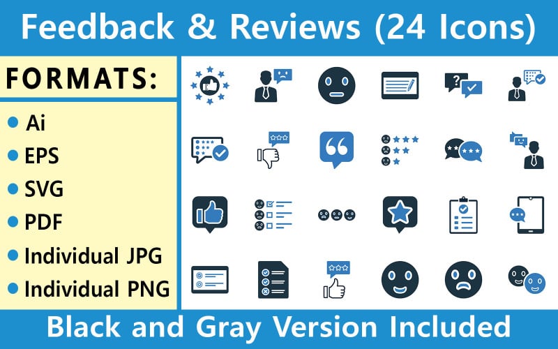 Feedback & Reviews Pack | Multipurpose Icon Set