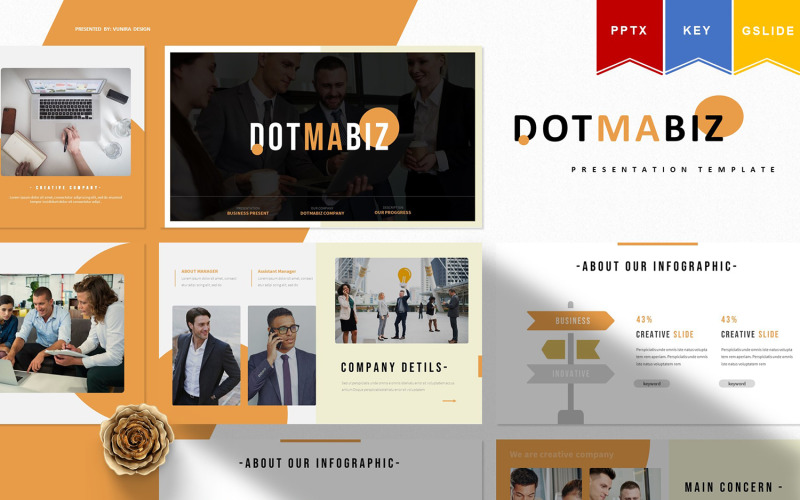 Dotmabiz | Keynote, Googleslide PowerPoint template