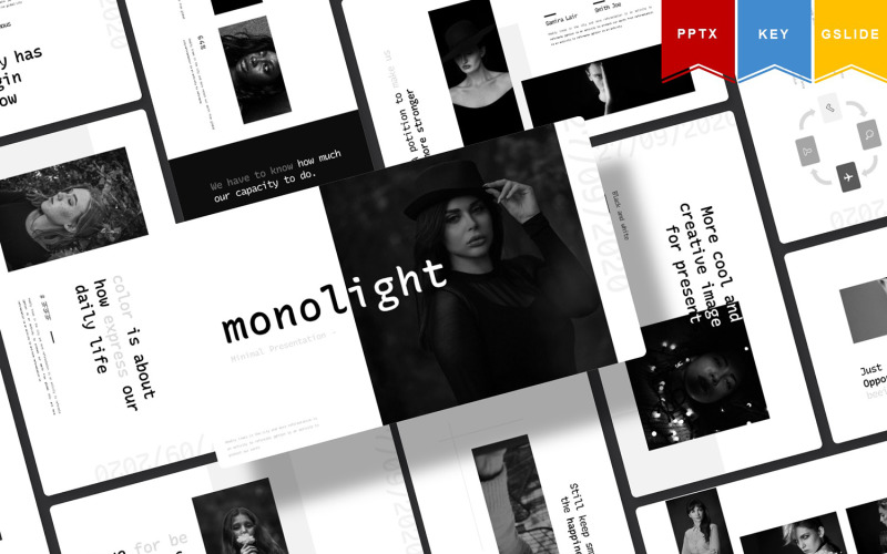 Monolight | Keynote, google幻灯片ppt模板