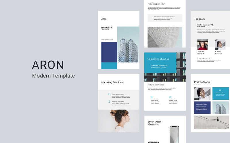 ARON - A4 vertikal PowerPoint-mall