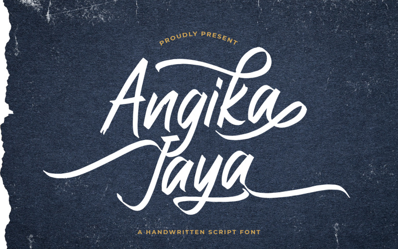Angika Jaya - czcionka odręczna