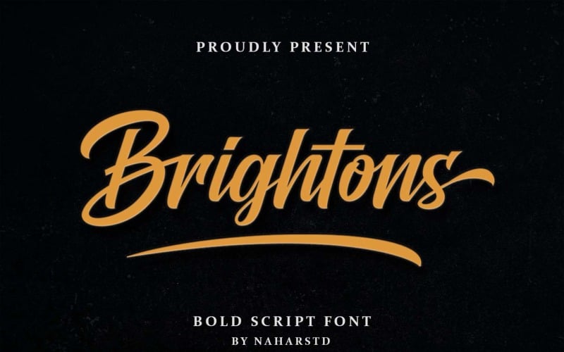 Brightons - Vet cursief lettertype