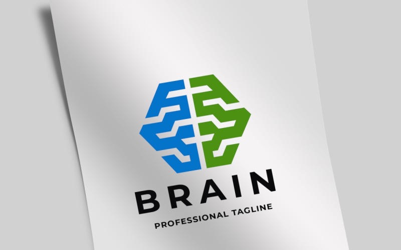 Modèle de logo de cerveau