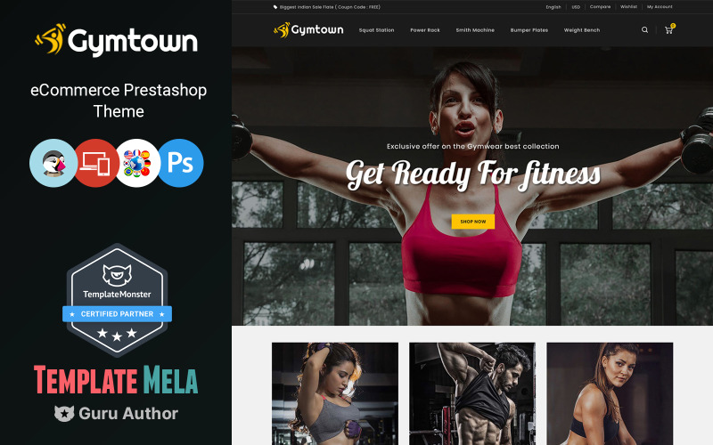 Gymtown - Fitness Store PrestaShop téma