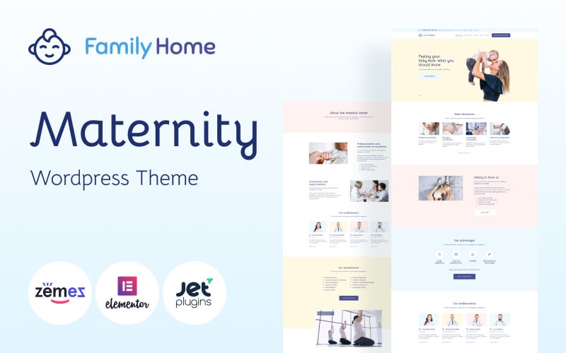 FamilyHome - Motyw WordPress dotyczący ciąży i macierzyństwa