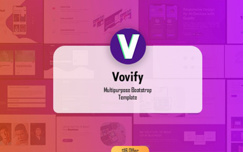 Vovify - Plantilla de página de destino de empresa de agencia de inicio