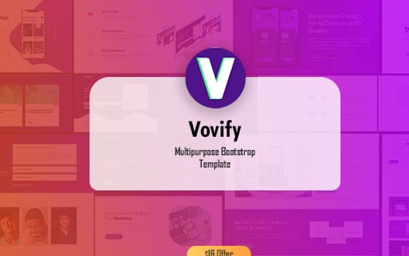 Vovify - Startup Agency Company Landing Page Template