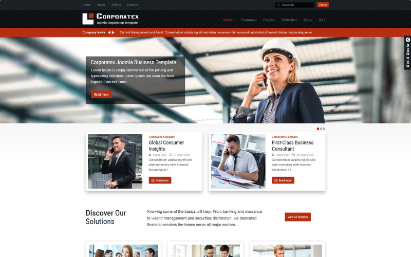 Corporatex Business-Corporation Joomla 3模板