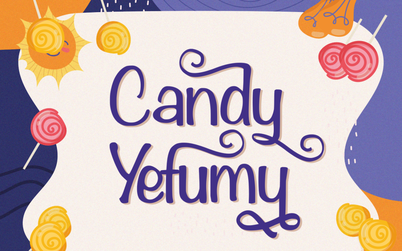 糖果Yefumy -俏皮的显示字体