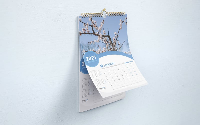 Twelve Pages Wall Calendar 2021 Planner