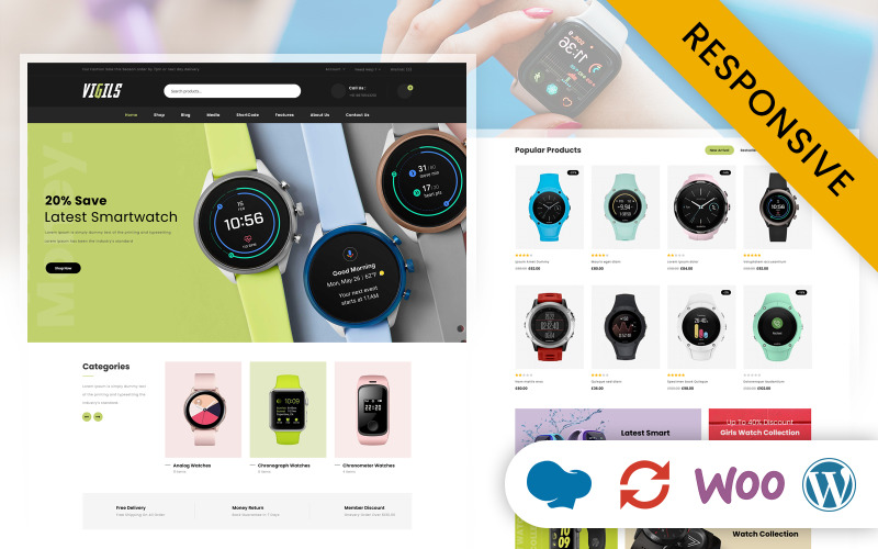 Vigils - Smart Watch Store WooCommerce Responsive Theme