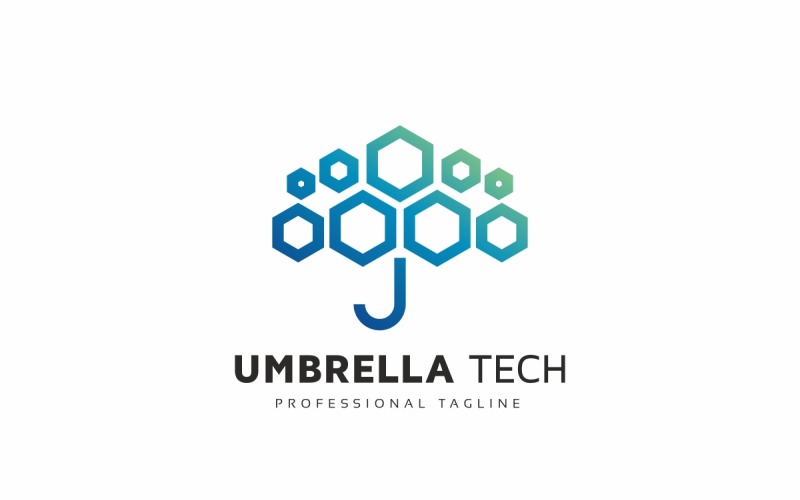Umbrella Tech Logo Template