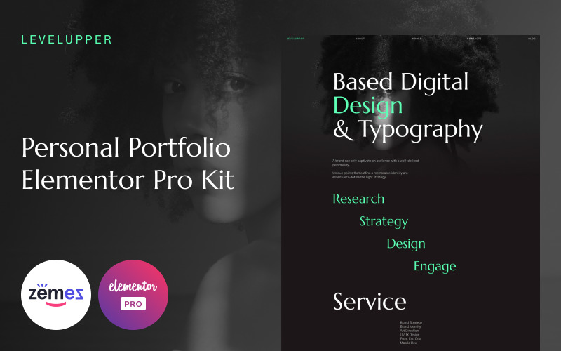 Levelupper-Web Portfolio Elementor套件