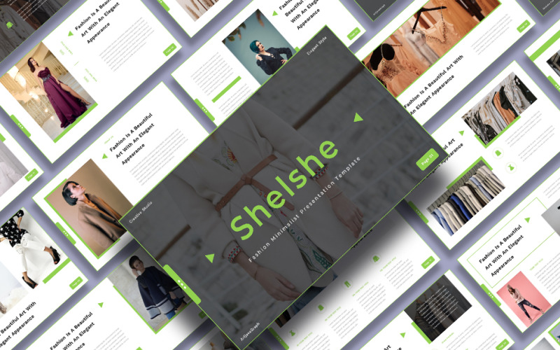 Shelshe - Mode Minimalistische PowerPoint-sjabloon