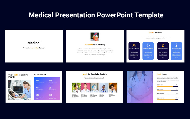 Plantilla de PowerPoint médica