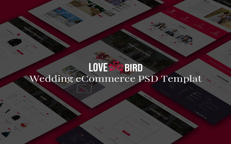 LoveBird - PSD-mall för bröllop e-handel