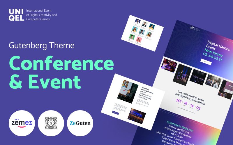 Uniqel - WordPress-tema för konferens och evenemang