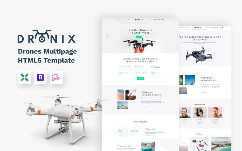 Dronix -无人机商店网站模型