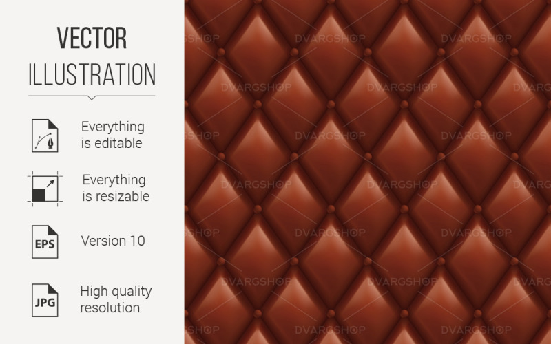 Brown Leather Background - Vector Image