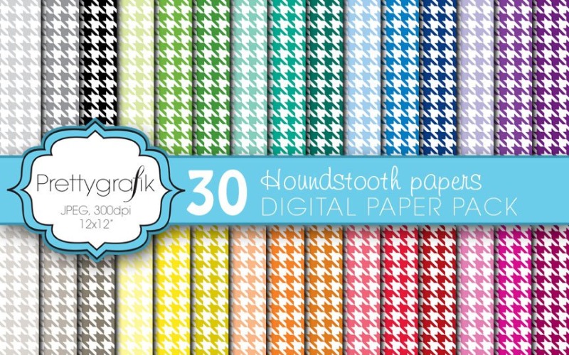 Houndstooth Digital Paper - vektorbild