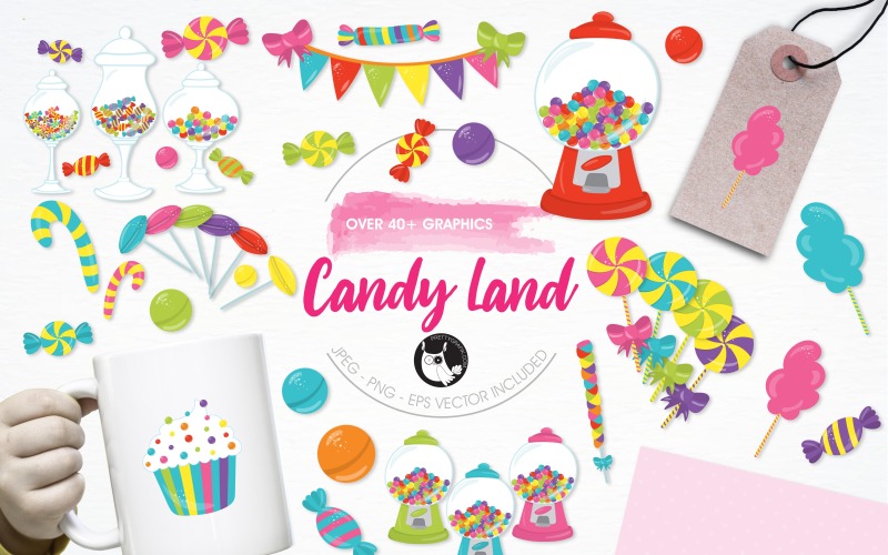 Candy Land Illustration Pack - Vector Image