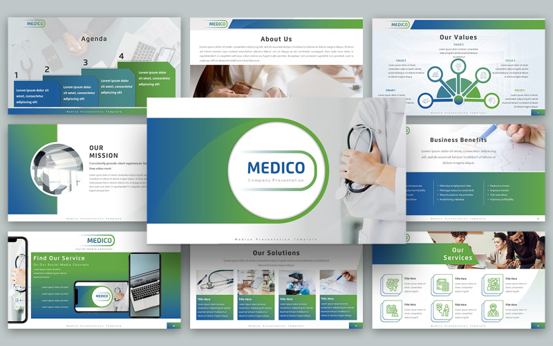 Medico Präsentation PowerPoint-Vorlage