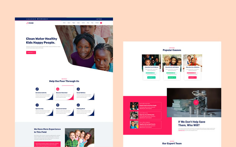 Child - NonProfit Charity Szablon PSD