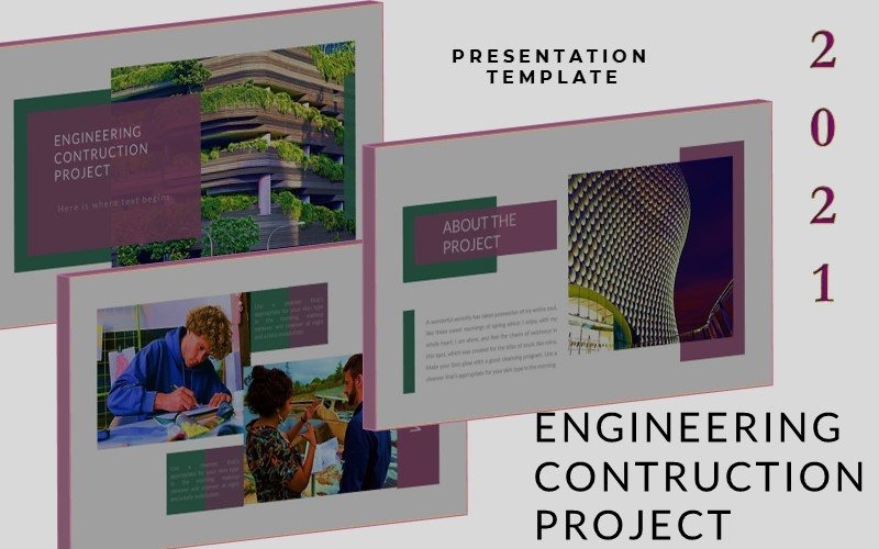 工程- PowerPoint中的建筑演示模板