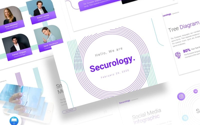 Securology - Cyberbezpieczeństwo Prezentacja - Szablon Keynote